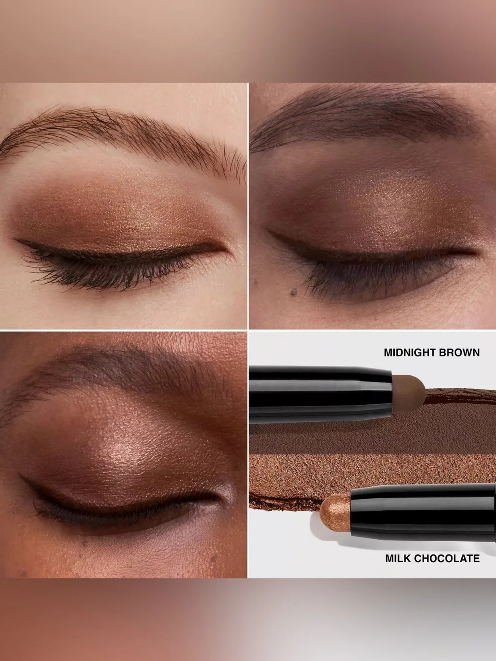 NEW✅ Bobbi Brown Dual Ended Cream Eyeshadow Stick • Brown Matte / Shimmer Duo •